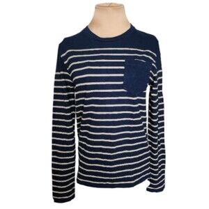 J.Crew Knit Goods‎ Striped Creneck Pocket T-shirt Women's Small Nautical